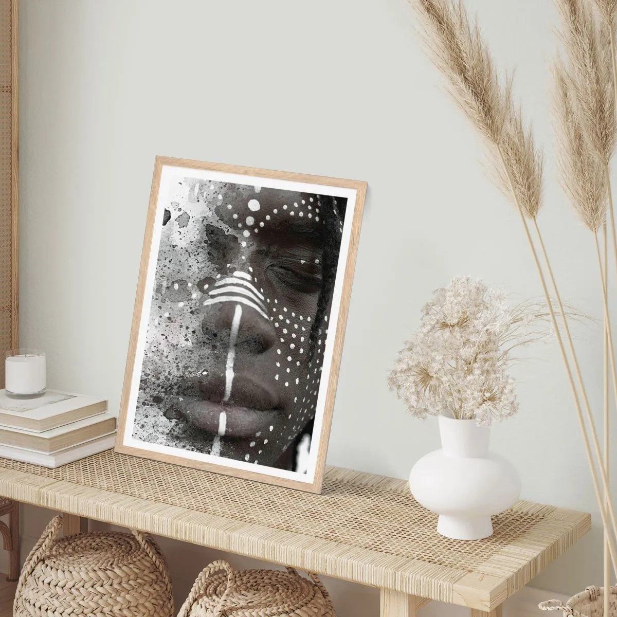 Affiche dans un chêne clair - Poster - Découvrez l'esprit primal - 30x40 cm