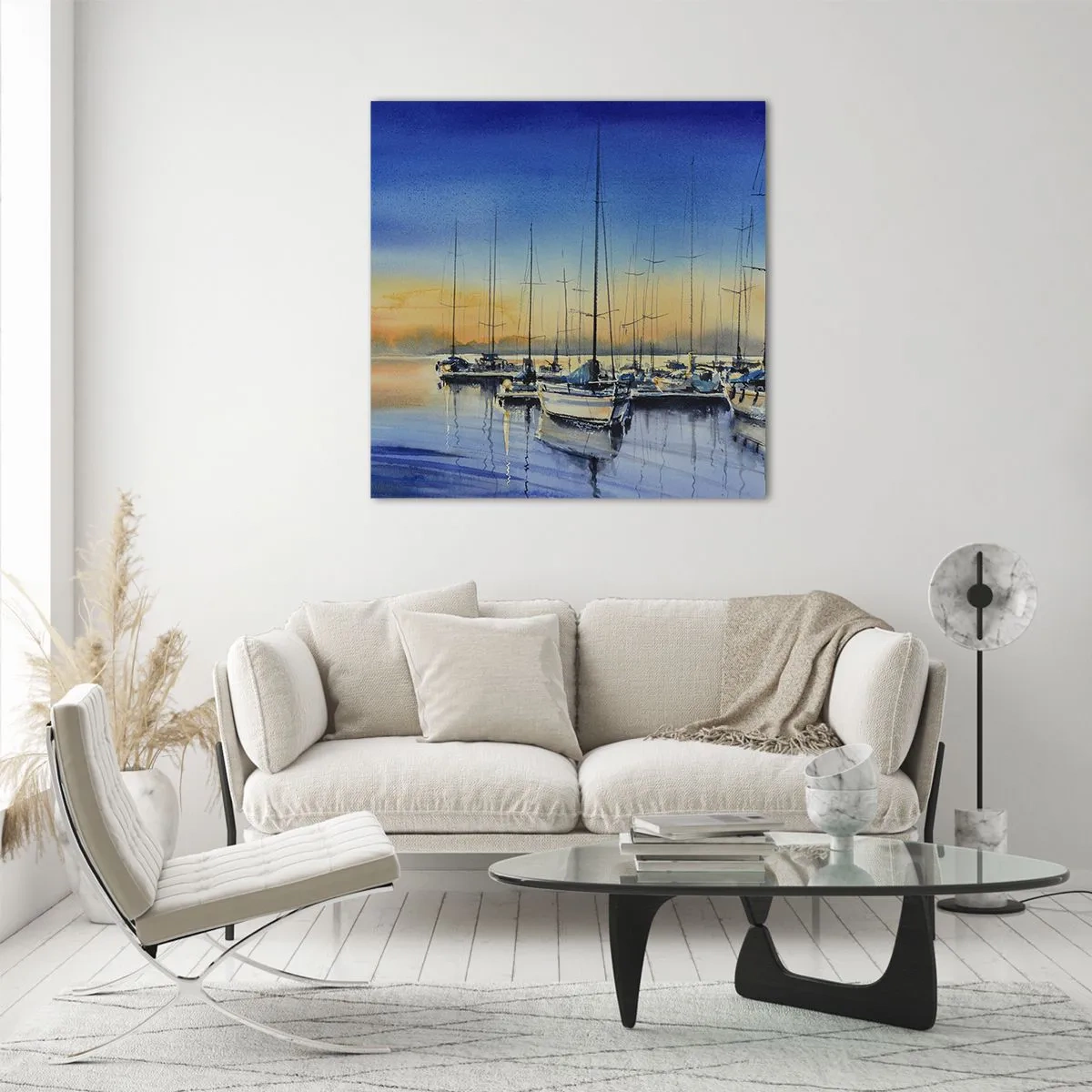 Impression sur verre - Image sur verre - Fin d'une belle journée - 50x50 cm