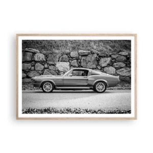 Affiche dans un chêne clair - Poster - Légende des années 60 - 100x70 cm