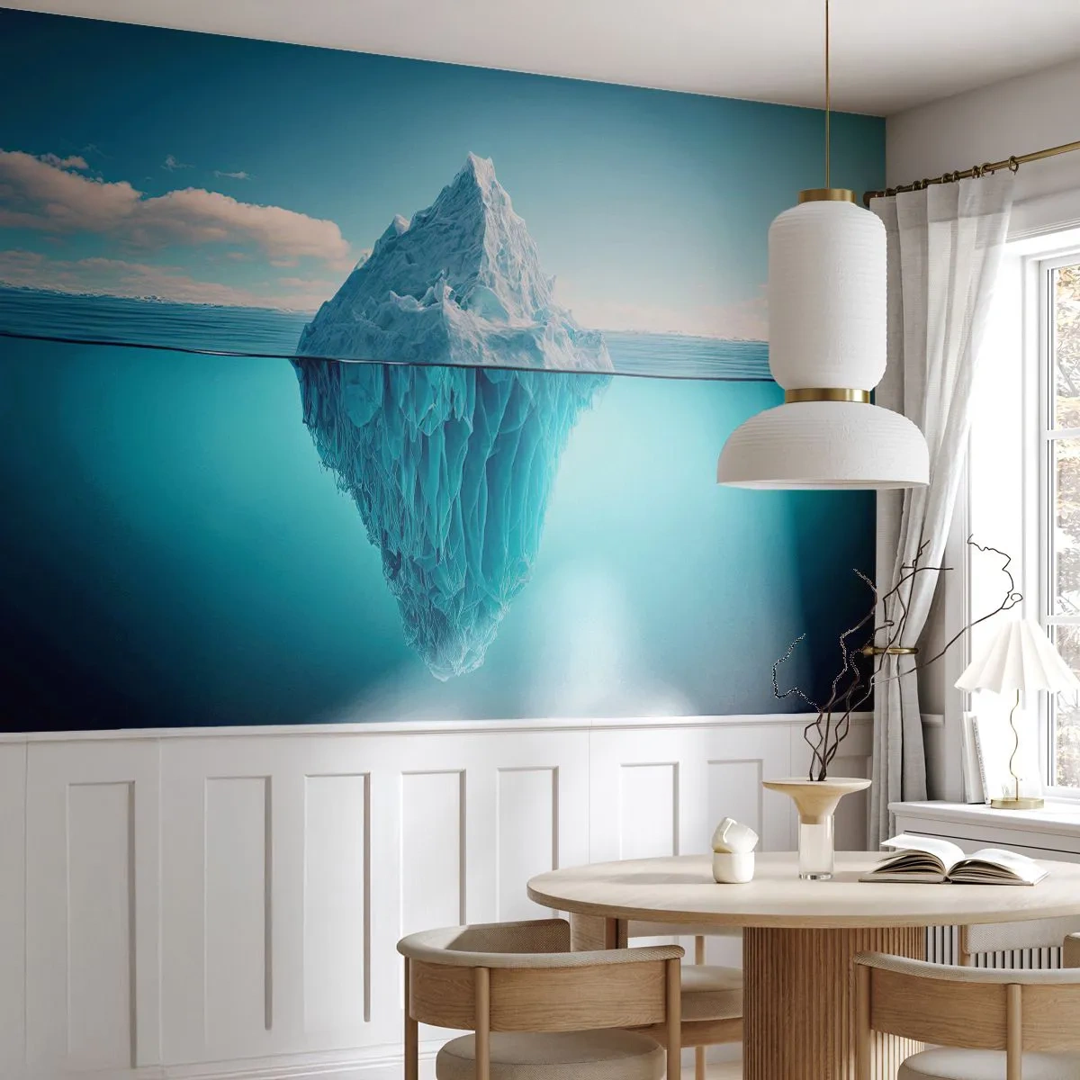 Papier Peint Autocollant Deluxe Sticker - Reine de Glace - Iceberg, Eau, Glacier - 150x105 cm