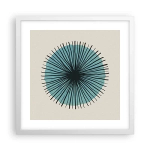 Affiche dans un cadre blanc - Poster - Rayonnant dans l'azur - 40x40 cm
