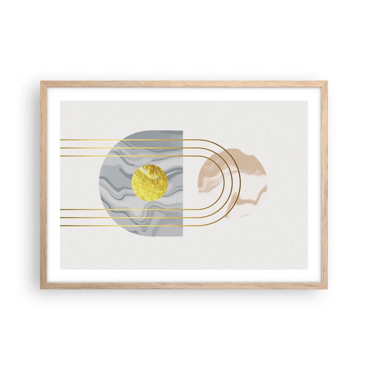 Affiche dans un chêne clair - Poster - Clareté et brillance - 70x50 cm