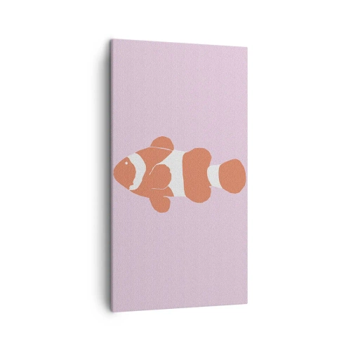 Impression sur toile - Image sur toile - En corail sur le visage et la queue - 45x80 cm