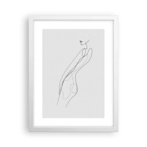 Affiche dans un cadre blanc - Poster - Juste une promesse - 30x40 cm