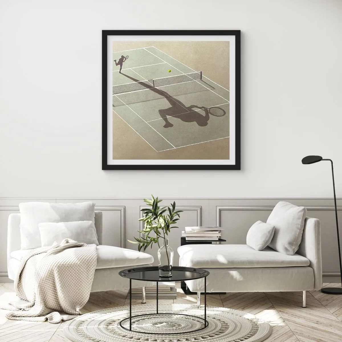 Affiche dans un cadre noir - Poster - Dépassement de soi - 60x60 cm