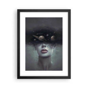 Affiche dans un cadre noir - Poster - Et les planètes deviennent folles... - 30x40 cm