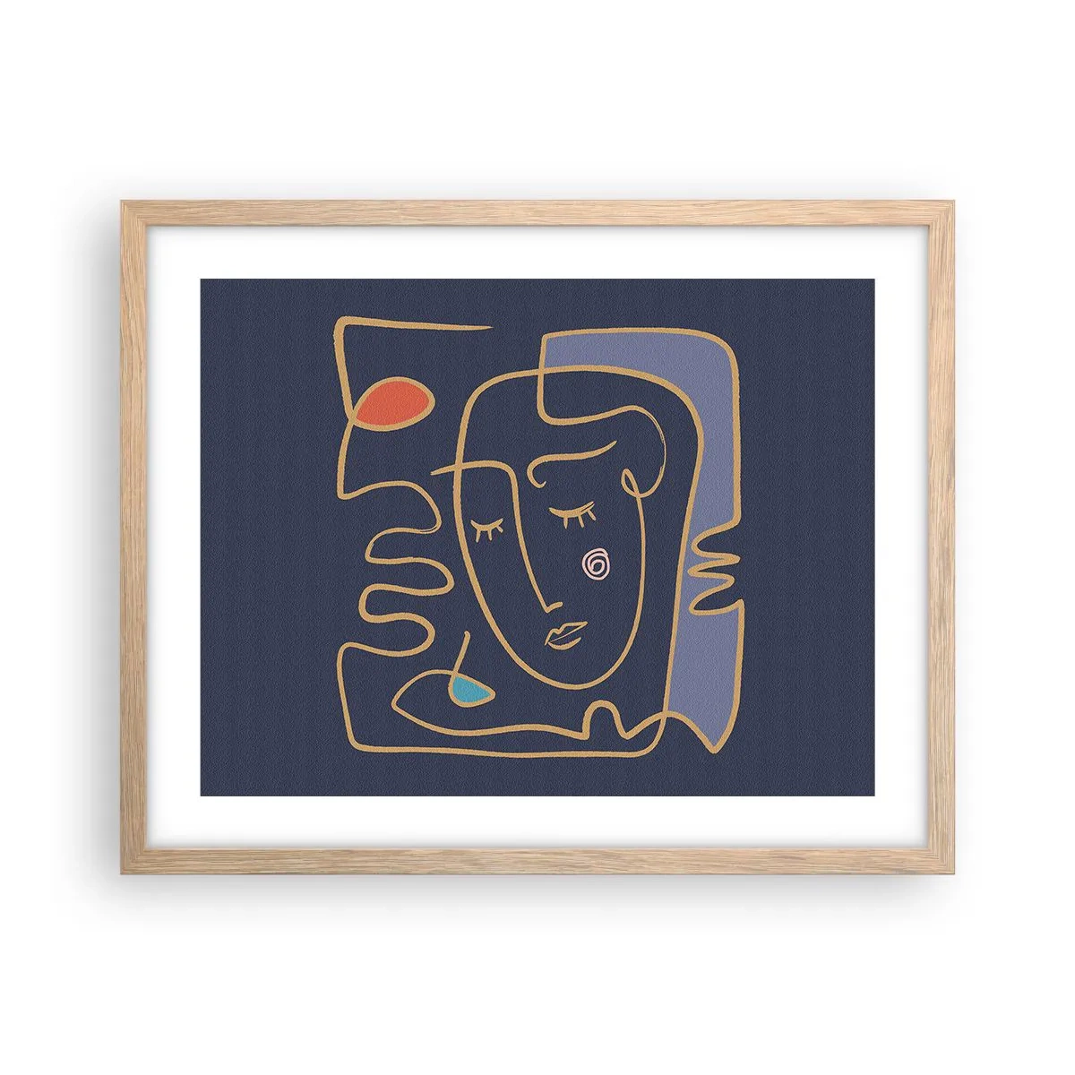 Affiche dans un chêne clair - Poster - En réflexion - 50x40 cm