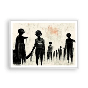Affiche dans un cadre blanc - Poster - Contre la solitude - 100x70 cm