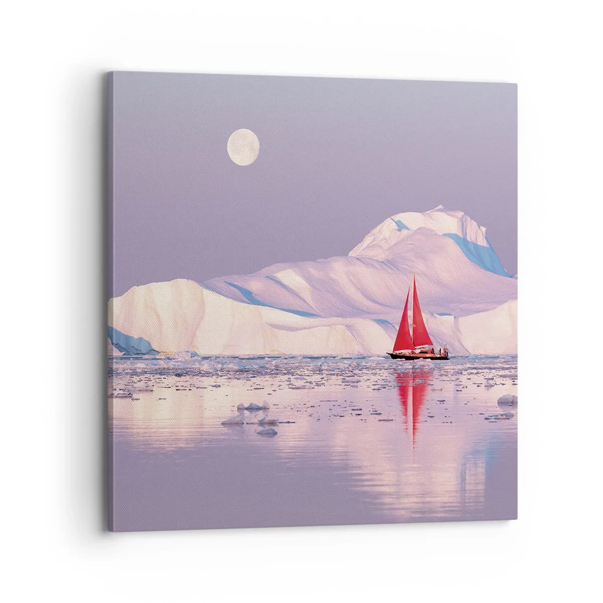 Impression sur toile - Image sur toile - La chaleur de la voile, le froid de la glace - 70x70 cm
