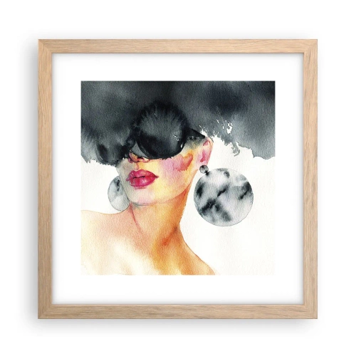 Affiche dans un chêne clair - Poster - Secret de l'élégance - 30x30 cm