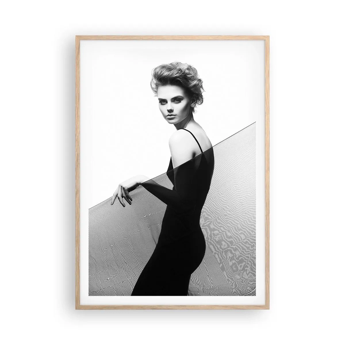 Affiche dans un chêne clair - Poster - Regard magnétique - 70x100 cm