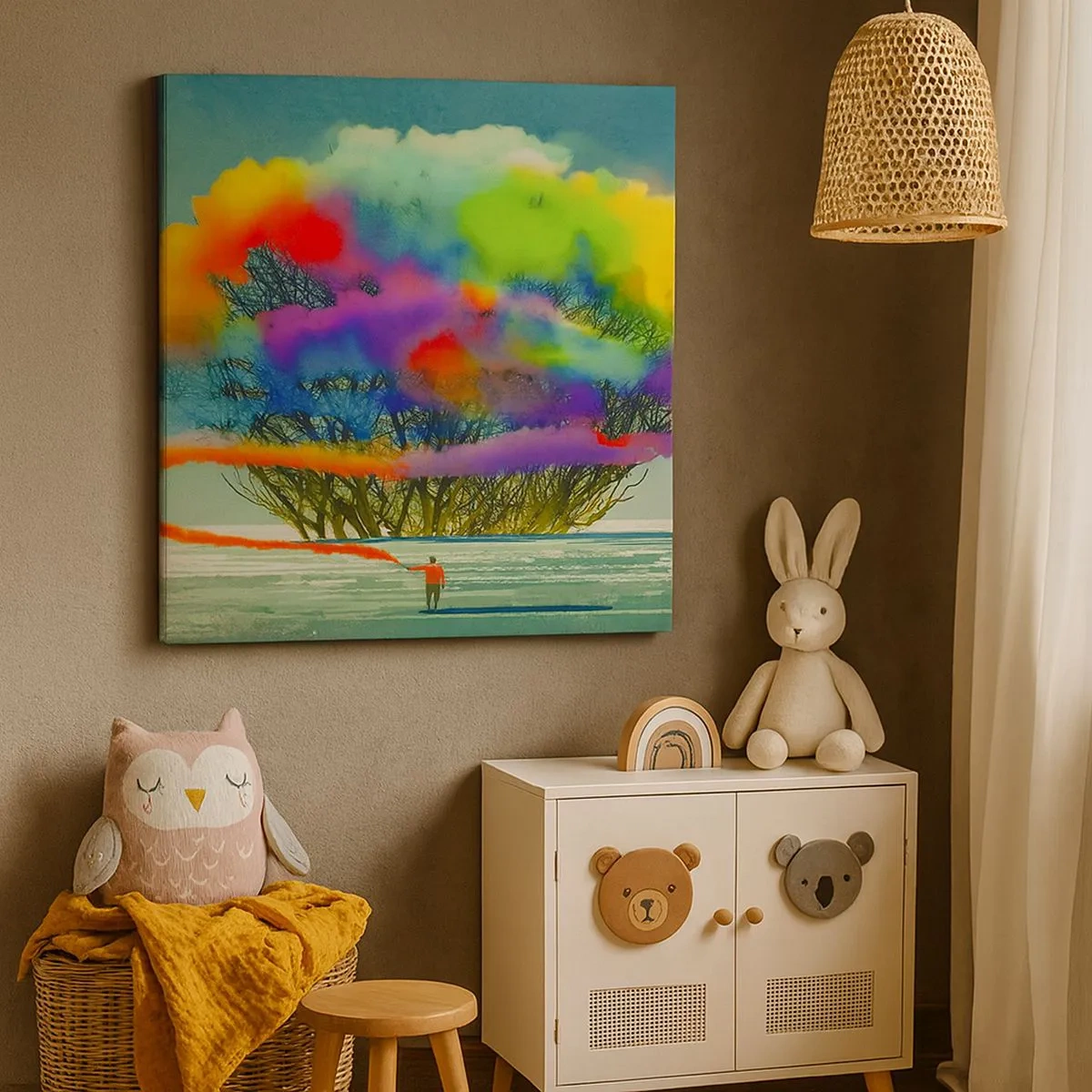 Impression sur toile - Image sur toile - Donner vie à ce monde - 30x30 cm