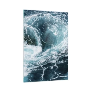 Impression sur verre - Image sur verre - Tourbillon océanique dynamique - 80x120cm - La porte vers le centre de la Terre - Décoration murale moderne pour le salon et la chambre ARTTOR