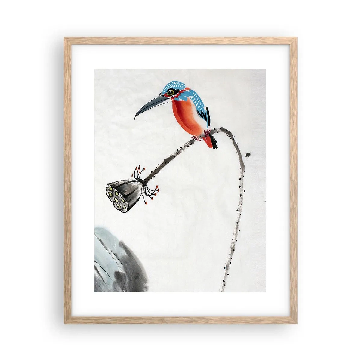 Affiche dans un chêne clair - Poster - La vie du champ - 40x50 cm