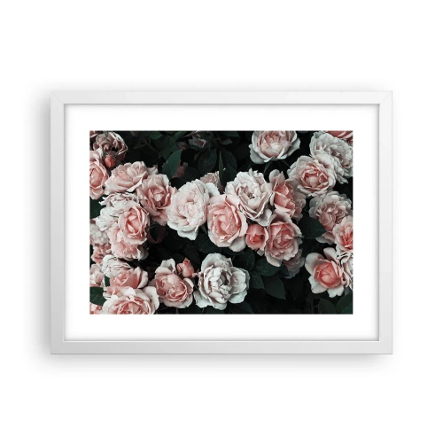 Affiche dans un cadre blanc - Poster - Ensemble de rose - 40x30 cm