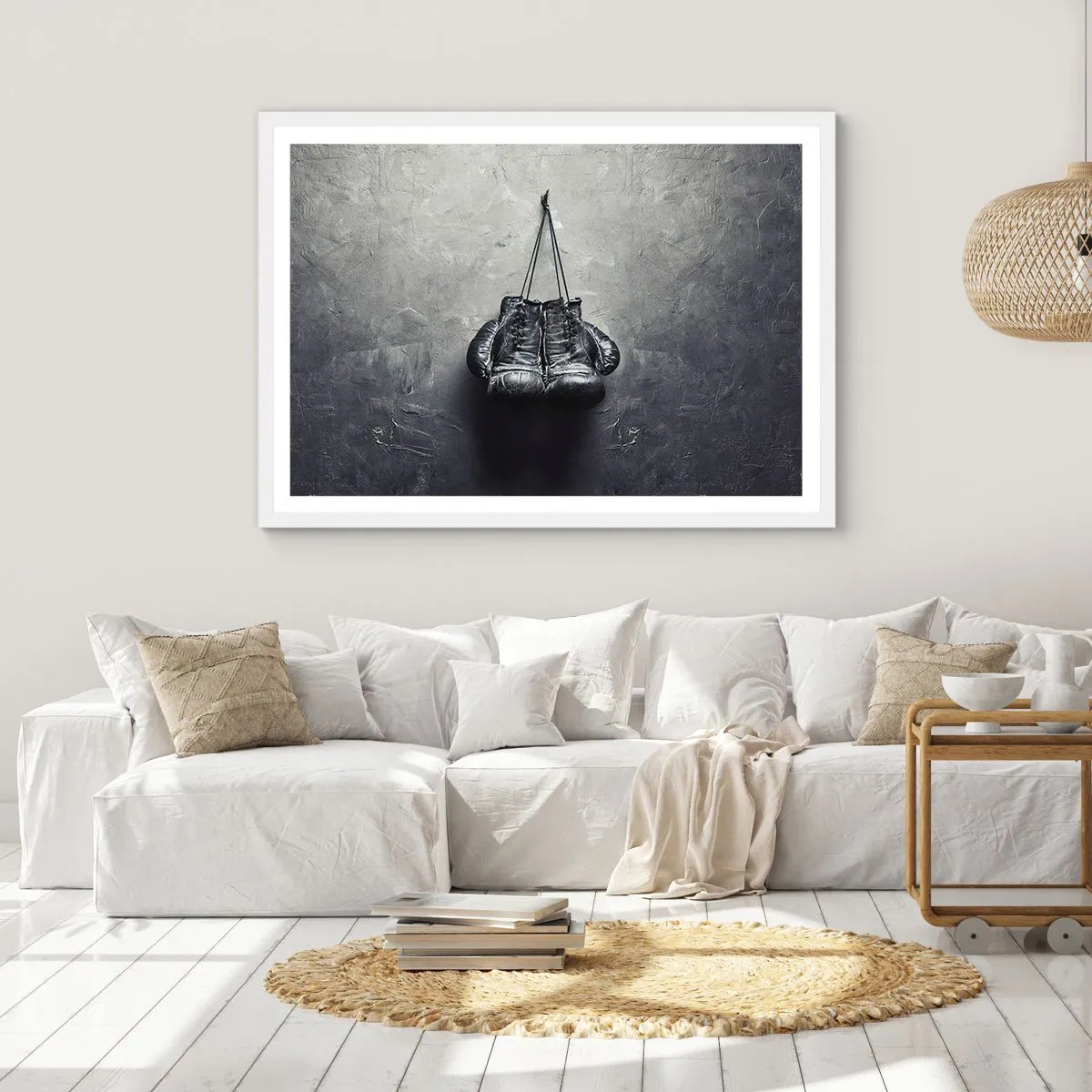 Affiche dans un cadre blanc - Poster - Un temps pour se battre et un temps pour la paix - 100x70 cm