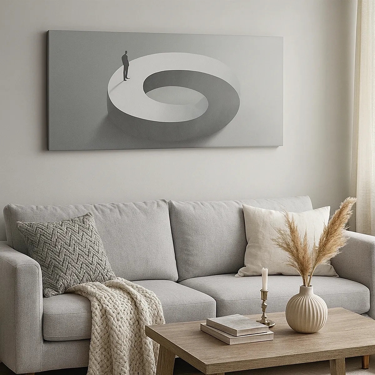 Impression sur toile - Image sur toile - Et sois intelligent ici - 30x30 cm