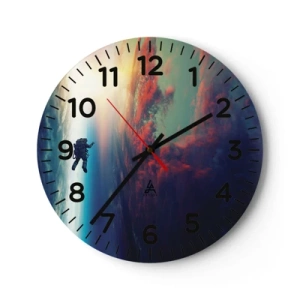 Horloge murale - Pendule murale - Affronter l'univers - 40x40 cm
