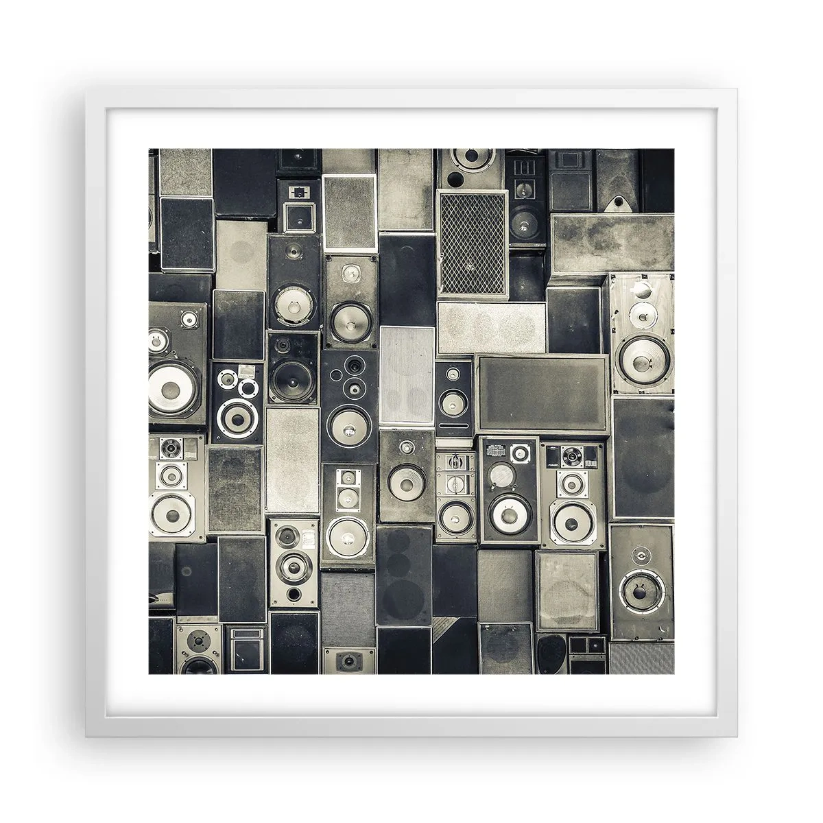 Affiche dans un cadre blanc - Poster - Tout va bien - 50x50 cm