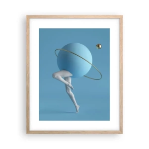 Affiche dans un chêne clair - Poster - Et les planètes deviennent folles - 40x50 cm