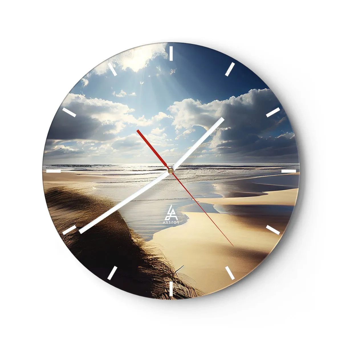 Horloge murale - Pendule murale - Plage, plage sauvage - 40x40 cm