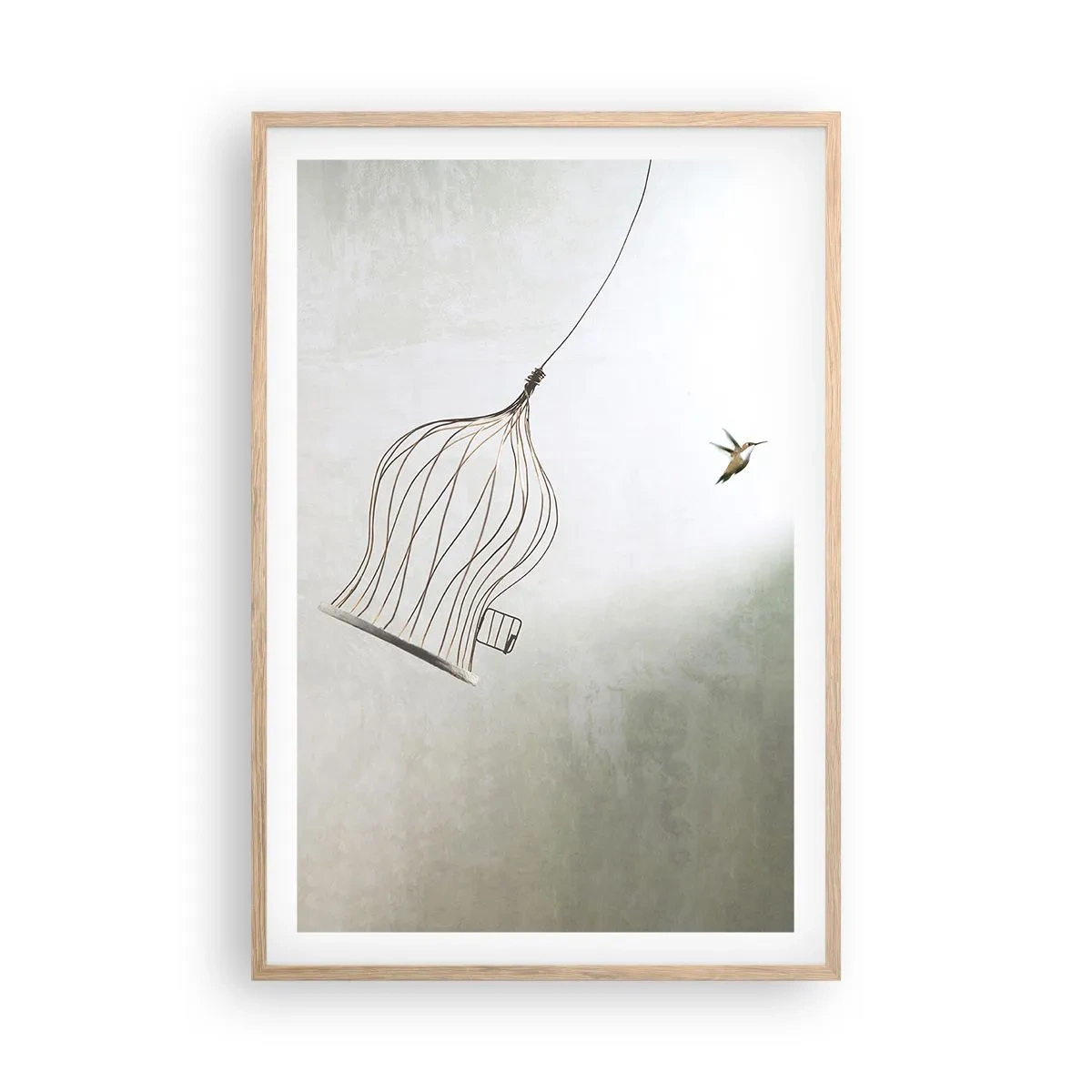 Affiche dans un chêne clair - Poster - Dans son élément - 61x91 cm