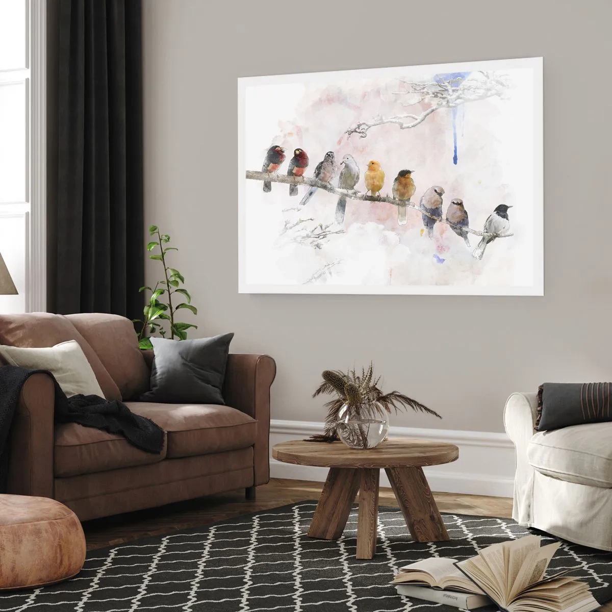 Affiche - Poster - Rencontre ailée - 70x50 cm