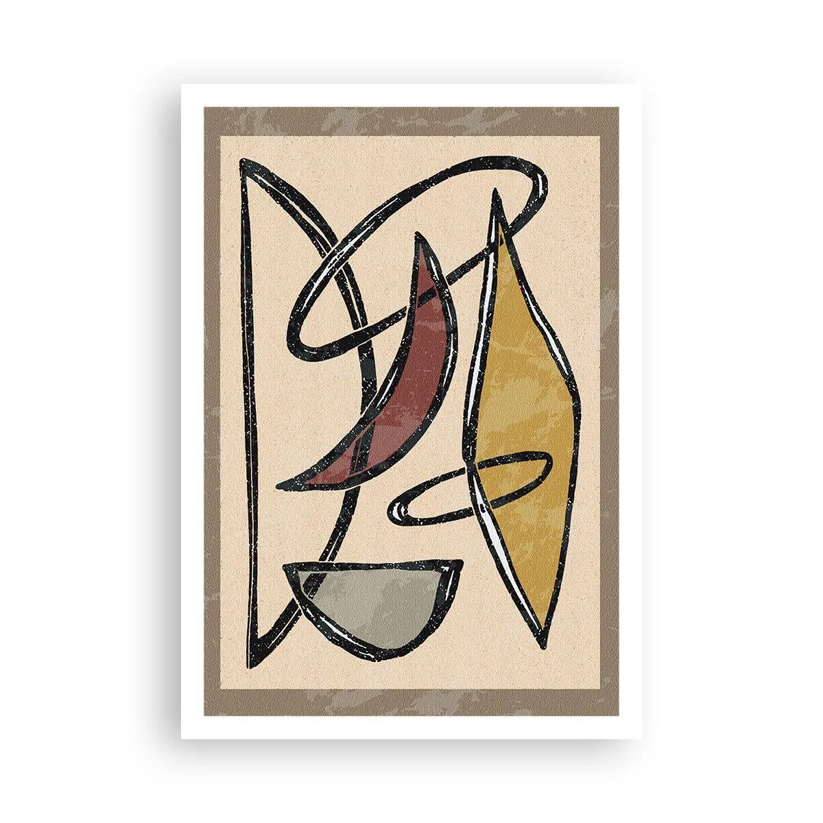 Affiche - Poster - Composition – arcs et ovales - 70x100 cm