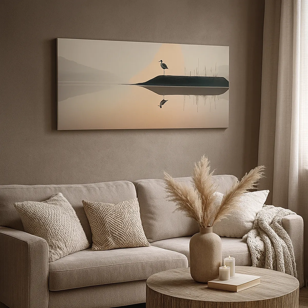 Impression sur toile - Image sur toile - Le seigneur du lac - 30x30 cm