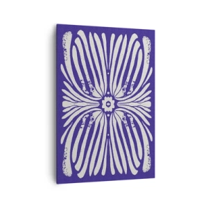 Impression sur toile - Image sur toile - Motif ethnique dans les tons violet et blanc - 70x100cm - Inspirations ethniques - Décoration murale moderne pour le salon et la chambre ARTTOR