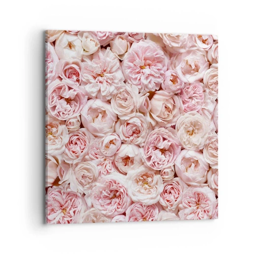 Impression sur toile - Image sur toile - Un lit de roses - 70x70 cm
