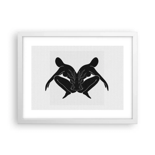 Affiche dans un cadre blanc - Poster - Une âme commune - 40x30 cm
