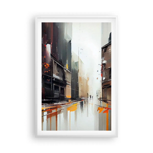 Affiche dans un cadre blanc - Poster - Jour de pluie - 61x91 cm