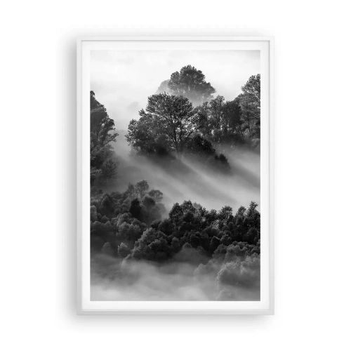 Affiche dans un cadre blanc - Poster - Sortir de son sommeil - 70x100 cm