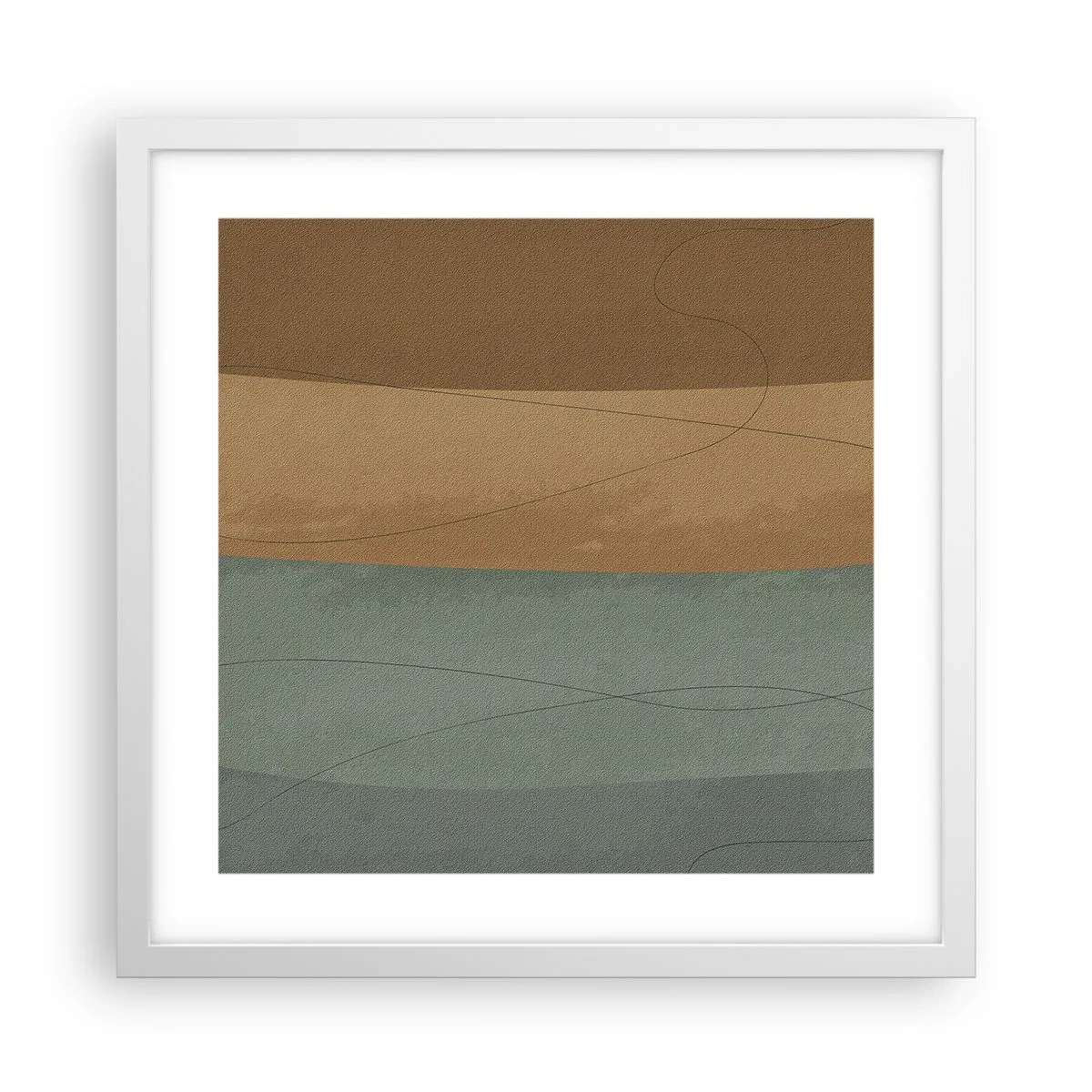 Affiche dans un cadre blanc - Poster - Composition horizontale - 40x40 cm