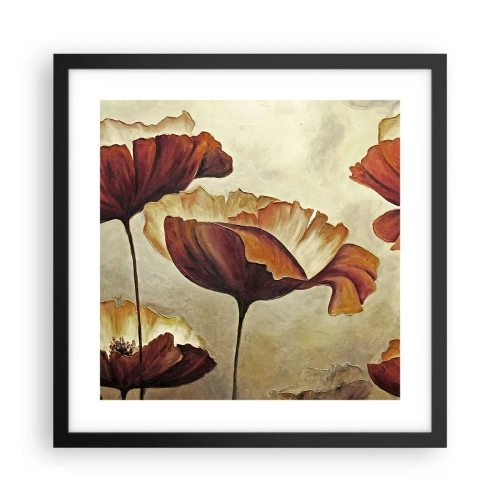 Affiche dans un cadre noir - Poster - À la lisière des champs - 40x40 cm