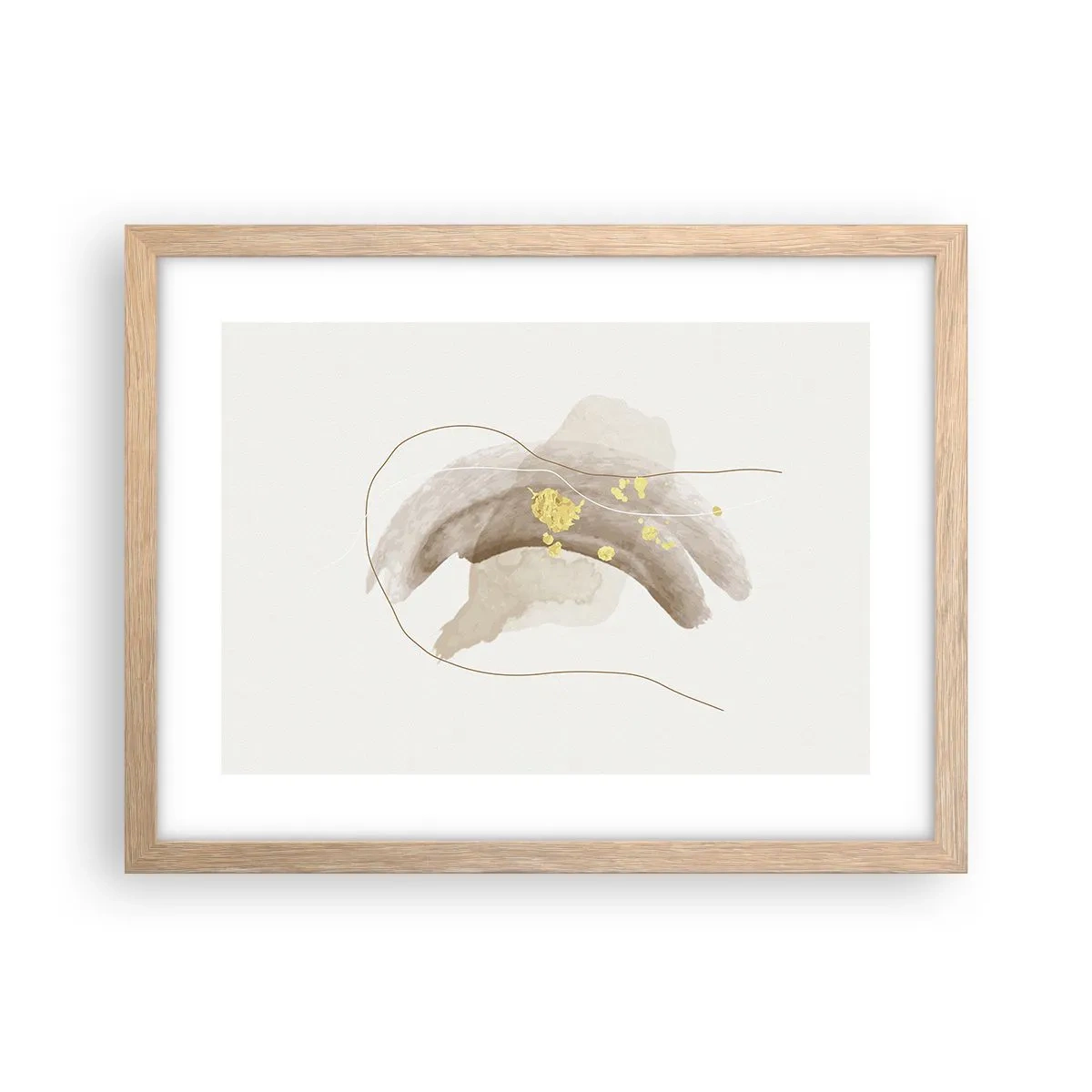 Affiche dans un chêne clair - Poster - rencontré dans l'espace - 40x30 cm