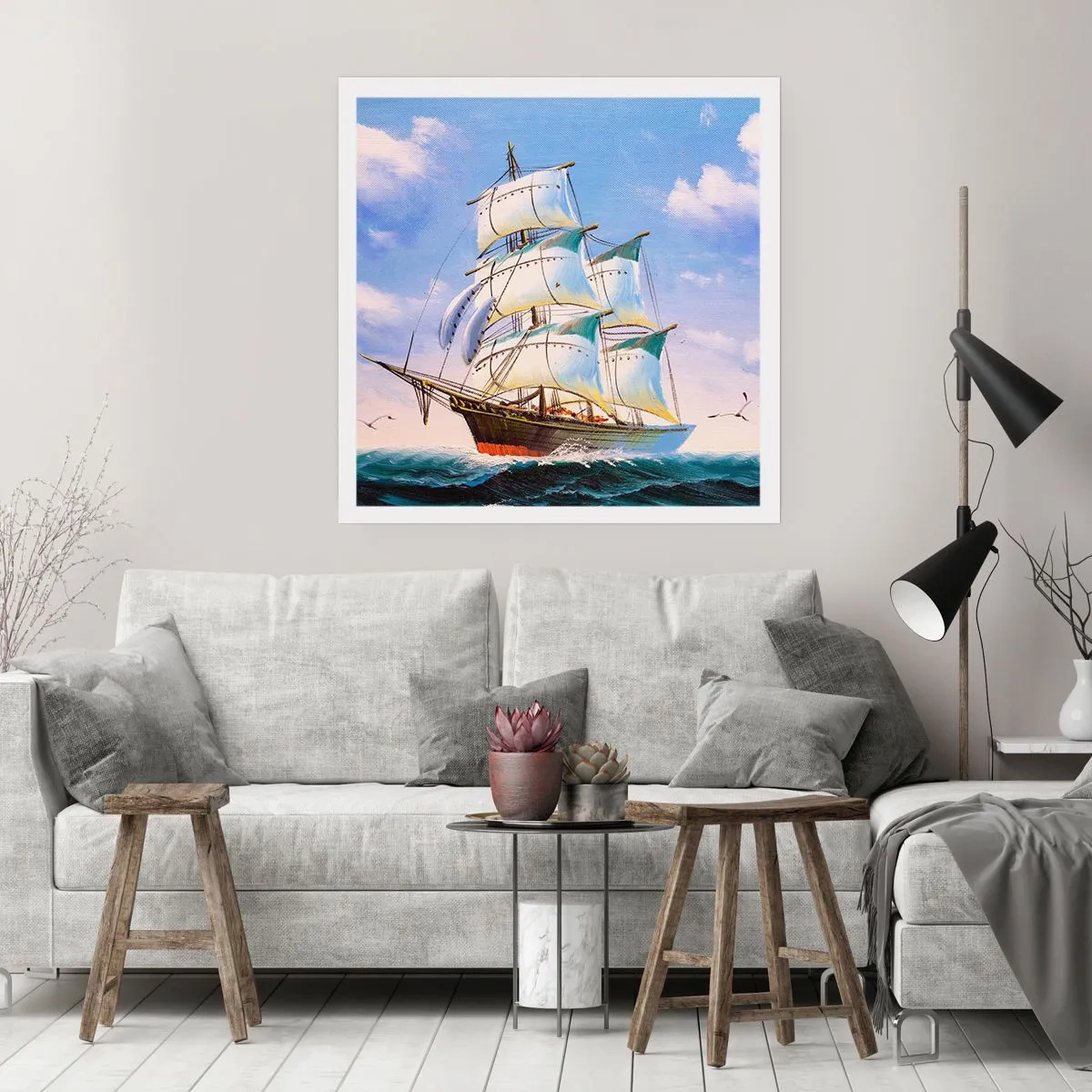 Affiche - Poster - Fièrement avec le vent - 30x30 cm