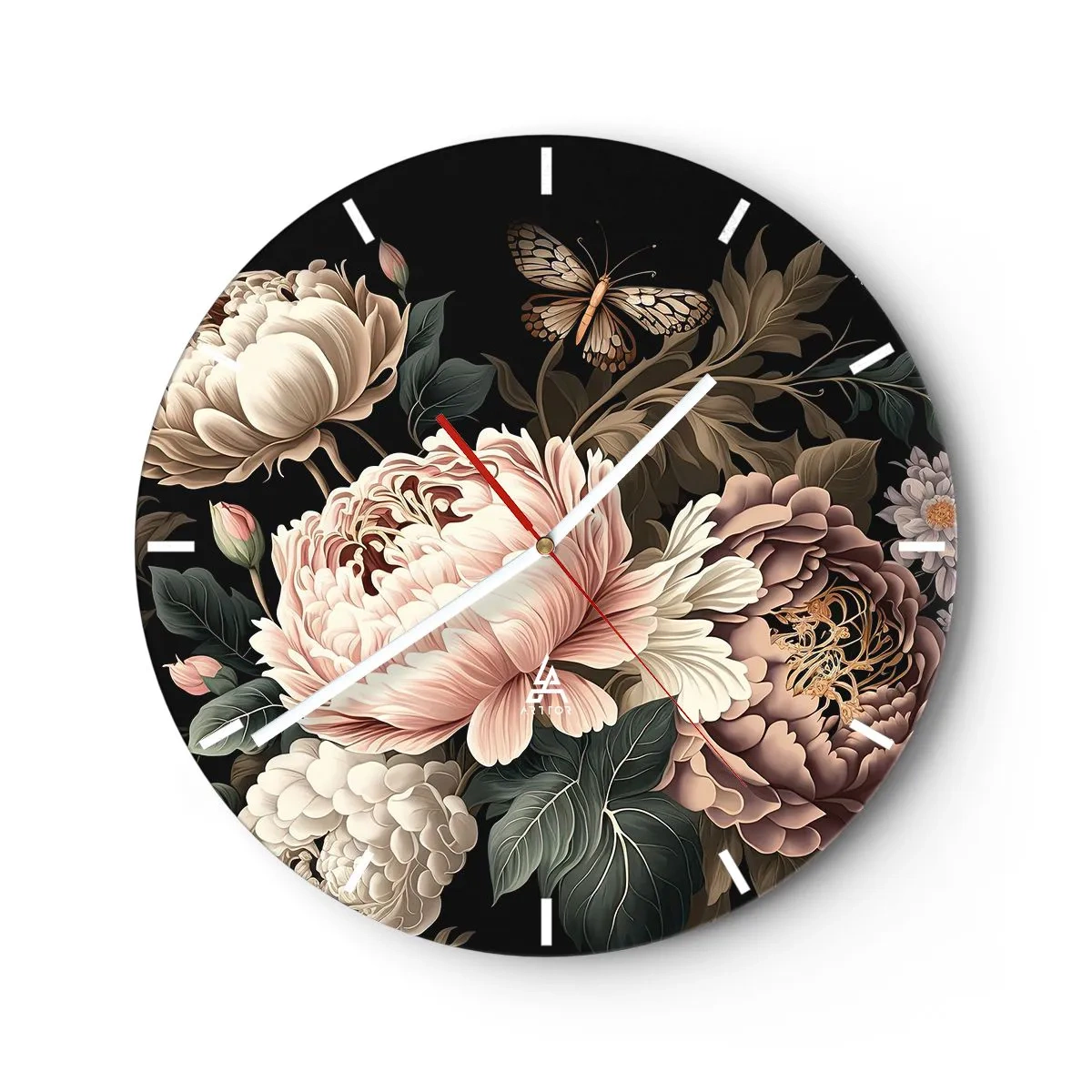Horloge murale - Pendule murale - De style baroque - 40x40 cm