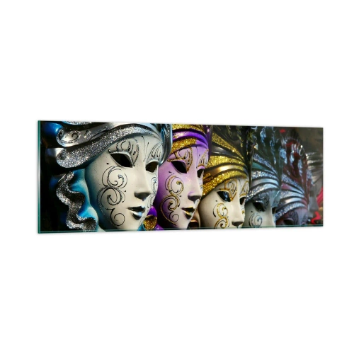 Impression sur verre - Image sur verre - Mystère en or et argent - 90x30 cm