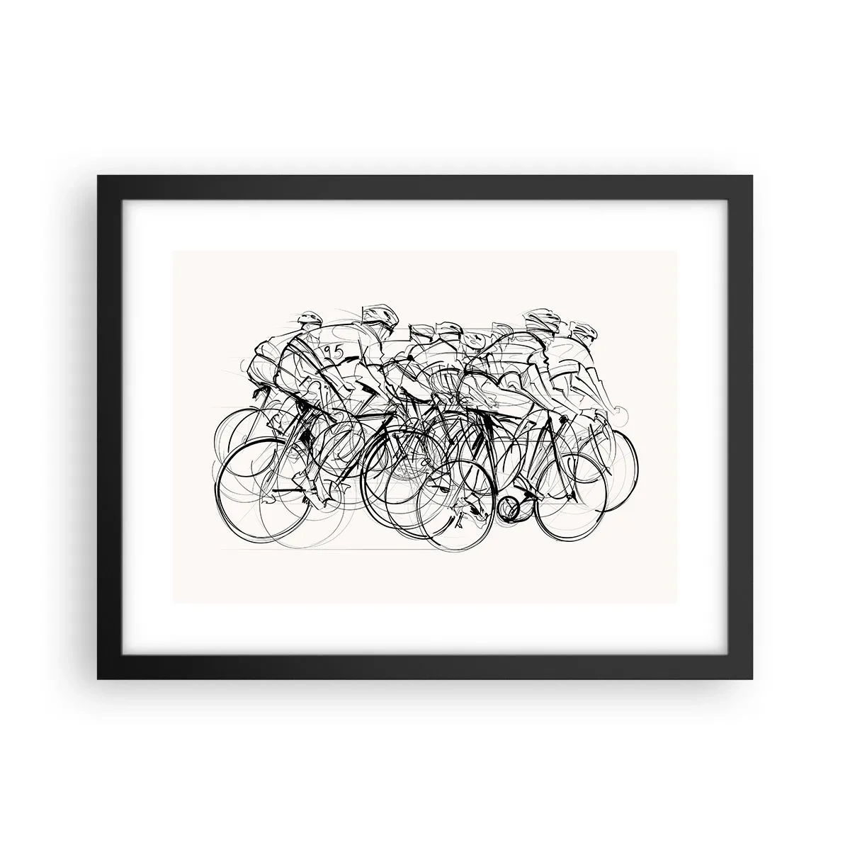 Affiche dans un cadre noir - Poster - Ensemble en équipe - 40x30 cm