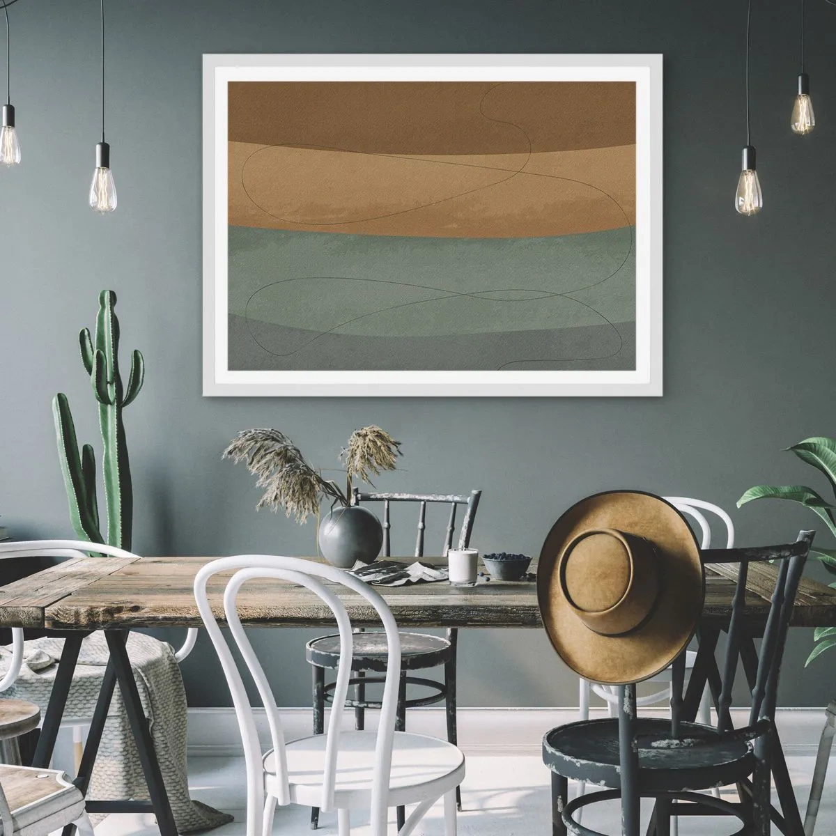 Affiche dans un cadre blanc - Poster - Composition horizontale - 40x30 cm