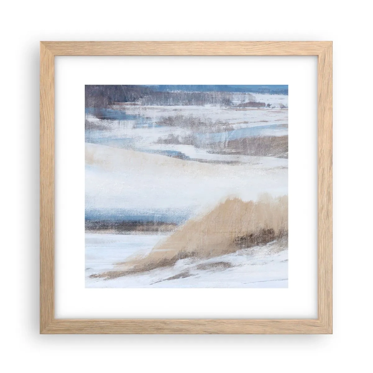 Affiche dans un chêne clair - Poster - Composition hivernale - 30x30 cm
