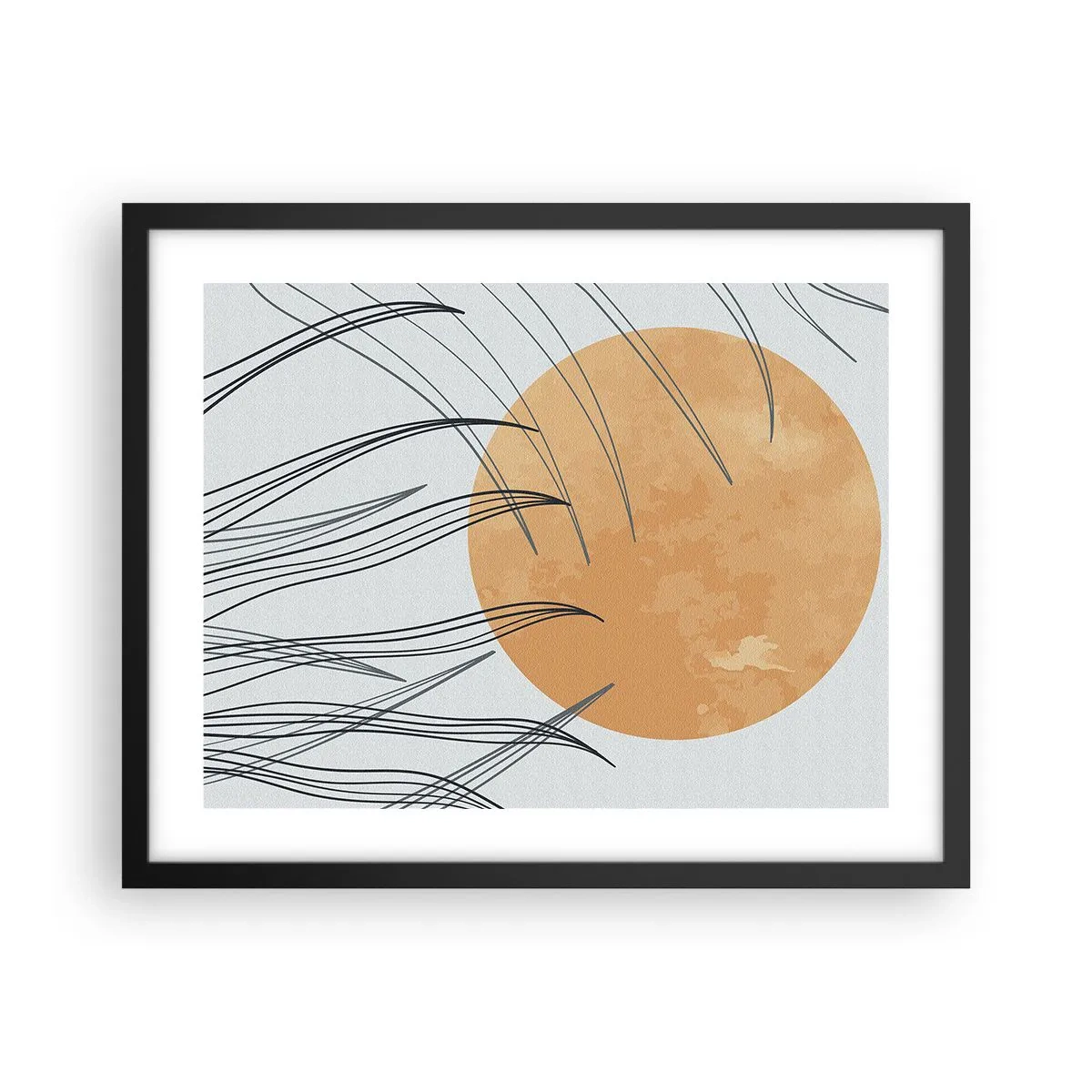 Affiche dans un cadre noir - Poster - Toujours vers le soleil - 50x40 cm