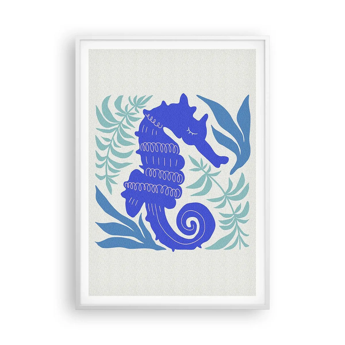 Affiche dans un cadre blanc - Poster - Dans une prairie sous-marine - 70x100 cm