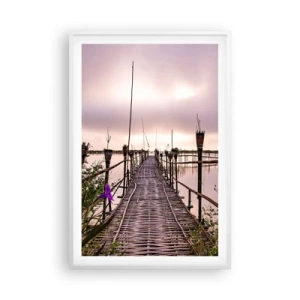 Affiche dans un cadre blanc - Poster - Le silence et le calme d'Asie - 61x91 cm