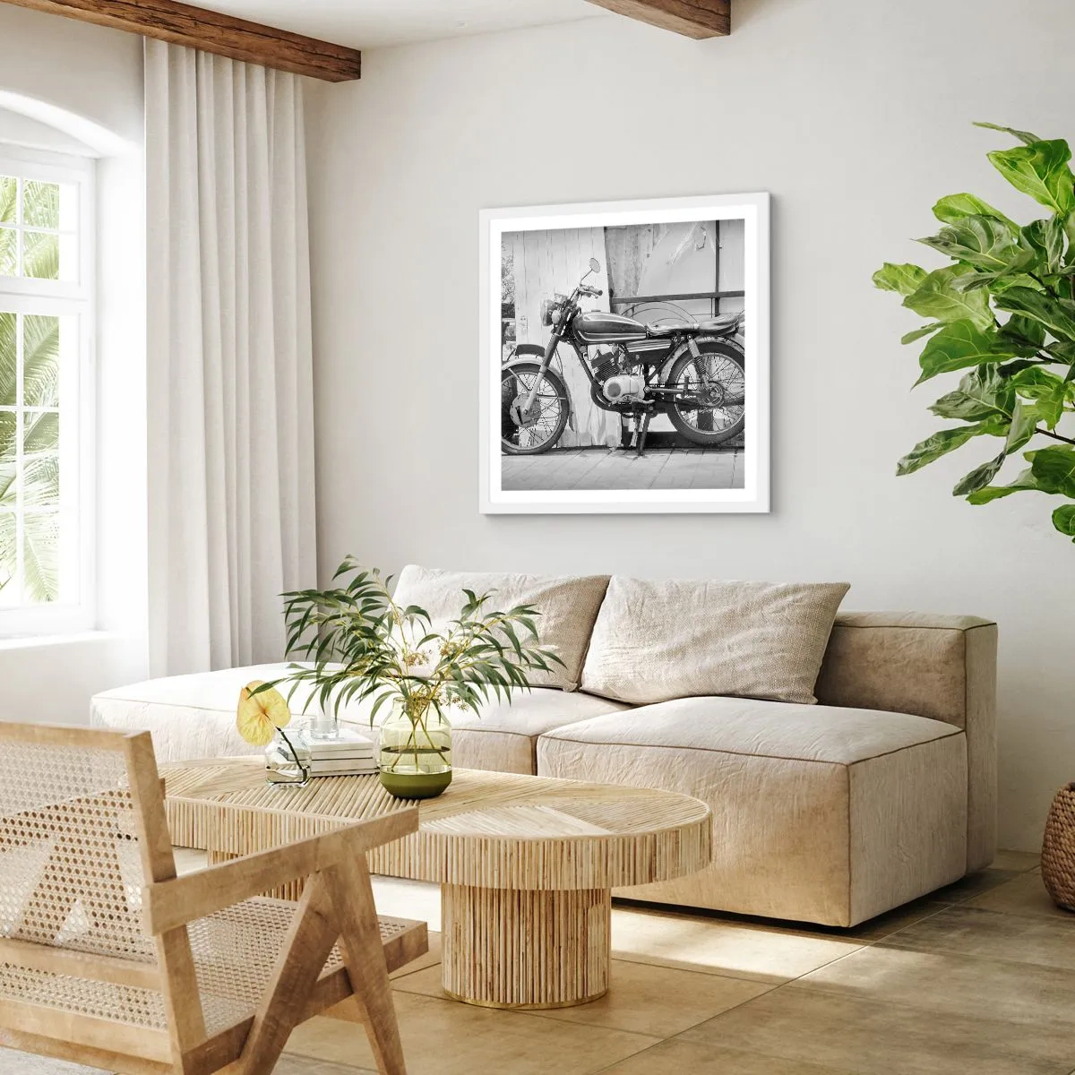 Affiche dans un cadre blanc - Poster - Classique au dessus de tout - 60x60 cm