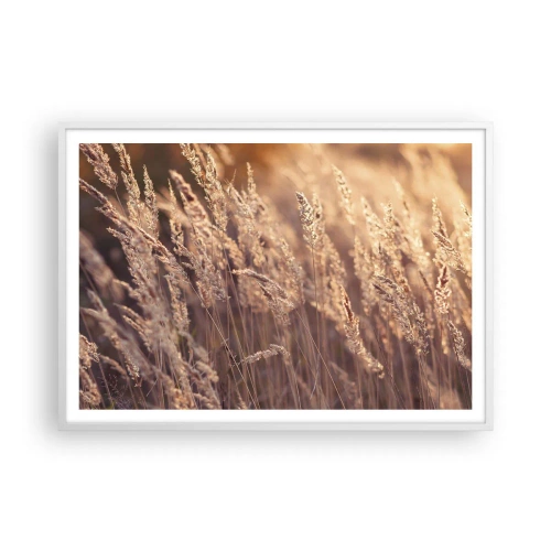 Affiche dans un cadre blanc - Poster - Prêt à accueillir l'automne - 100x70 cm