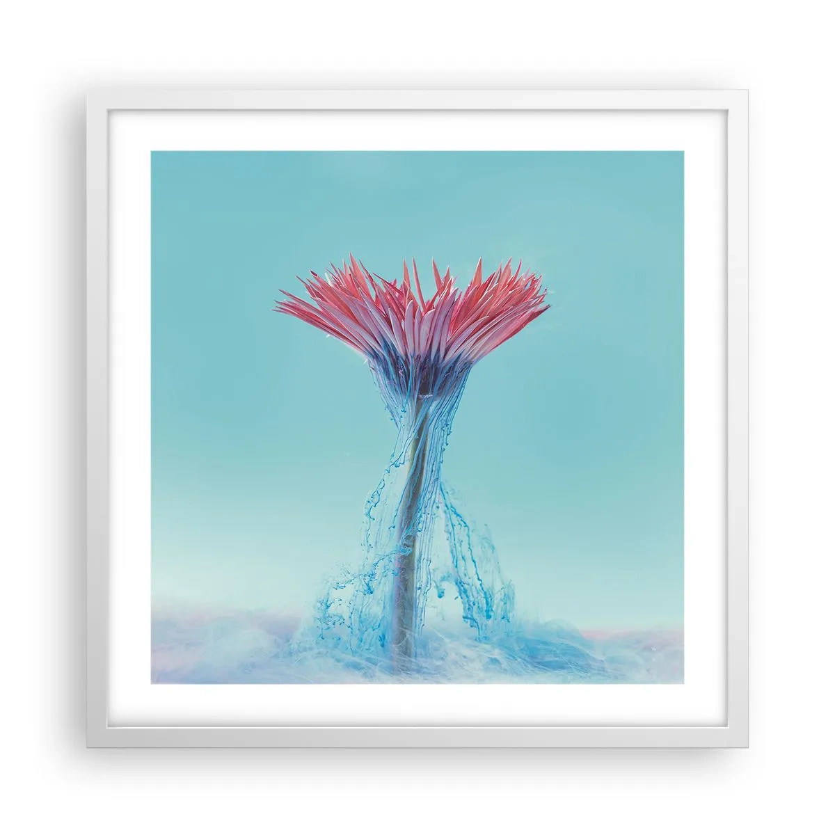 Affiche dans un cadre blanc - Poster - Dans une étreinte vivifiante - 50x50 cm