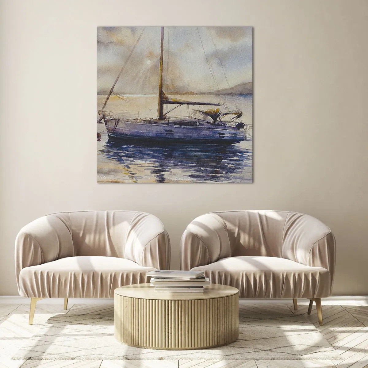 Impression sur verre - Image sur verre - Soirée sur la baie - 30x30 cm